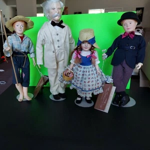 RARO - LA COLECCIÓN MARK TWAIN SERIE DE CUATRO MUÑECAS VINTAGE DE EFFANBEE CON ETIQUETAS. - Imagen 1 de 10