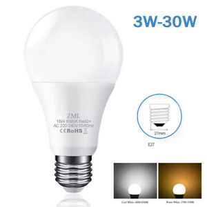 LED Bulb Light E27 PIR 3W5W7W10W12W15W18W20W30W 220V Cool/Warm White Globe Light