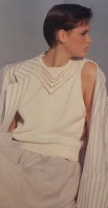 **Knitting Pattern**Ladies Sleeveless Top**Summer**Bust 32" to 38" - Picture 1 of 2