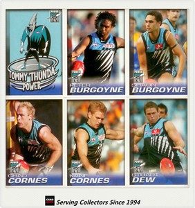 2005 Herald Sun AFL Trading Cards Base Card Team Set Port Adelaide (12)