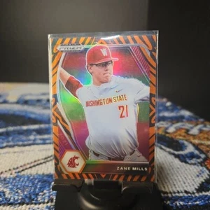 2021 Prizm Draft Picks Baseball Zane Mills Zebra Parallel /99 - Picture 1 of 2