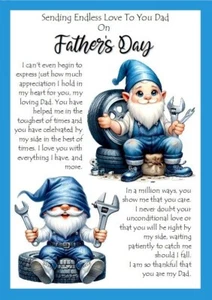 To You Dad on Father's Day A5 Sized Dad Father's Day Card Mechanics - Picture 1 of 4