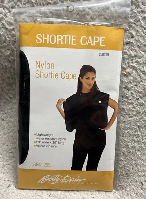 Capa de maquillaje corta de nailon de Betty Dain - Estilo 299 - 30" de largo X 23" de ancho - Nueva Foto 1 de 2