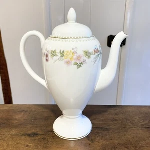 Wedgwood Mirabelle Caffettiera Bone China Made In England Vintage R4537 - Foto 1 di 8