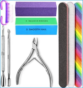 Manicure Nail File Kit-3Pcs Double Sided Rectangular Nail Buffer, 4 Step Buffing - Picture 1 of 16