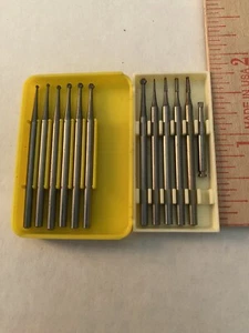 12 Pc 3/32” Shank Jewelry Engraving Burs Bits Lapidary Making Tools Ball & Cone - Picture 1 of 1