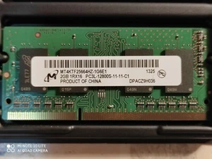 Ram DDR3 Micron Sodimm 2GB PC12800 1600mhz - Foto 1 di 1