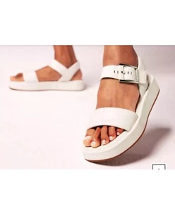 Sandalias planas Clarks ALDA STRAP OFF WHITE CUERO UK 6 E / 39.5 - Imagen 1 de 5