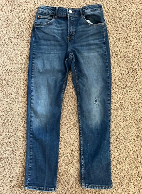 PANTALONES VAQUEROS AZUL DESGASTADO SLIM FIT NIÑOS H&M TALLA 18 Foto 1 de 3