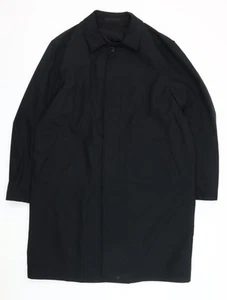 Marks and Spencer Men's Black Overcoat, Size M, Regular Fit - Picture 1 of 12
