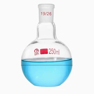 250ml 19# Evaporating Flasks w/ Flat Bottom Boiling Flask Organic Glassware - Picture 1 of 1