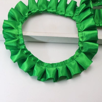 Borde de cinta de satén plisado con volantes de 11 yardas - 25 mm (1") de ancho para vestido de novia hágalo usted mismo Foto 1 de 4