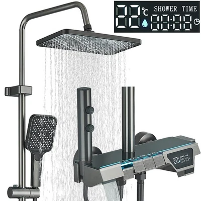 LED Duschset Duscharmatur Regendusche Mischbatterie Duschsystem Kopf Handbrause - Bild 1 von 4