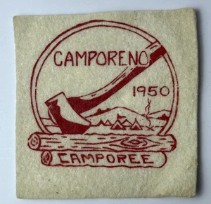 1950 Boy Scouts of America BSA Vintage Felt Patch Camporeno Camporee #3 - Picture 1 of 2