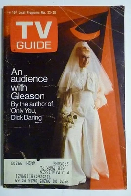 E Wash. Nov 22 TV Guide 1969 I DREAM OF JEANNIE Barbara Eden DON KNOTTS Gleason - Image 1 of 2