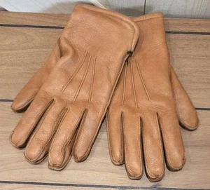 LL Bean Dear Skin Fur Lined Gloves Womens Brown Large - Bild 1 von 4