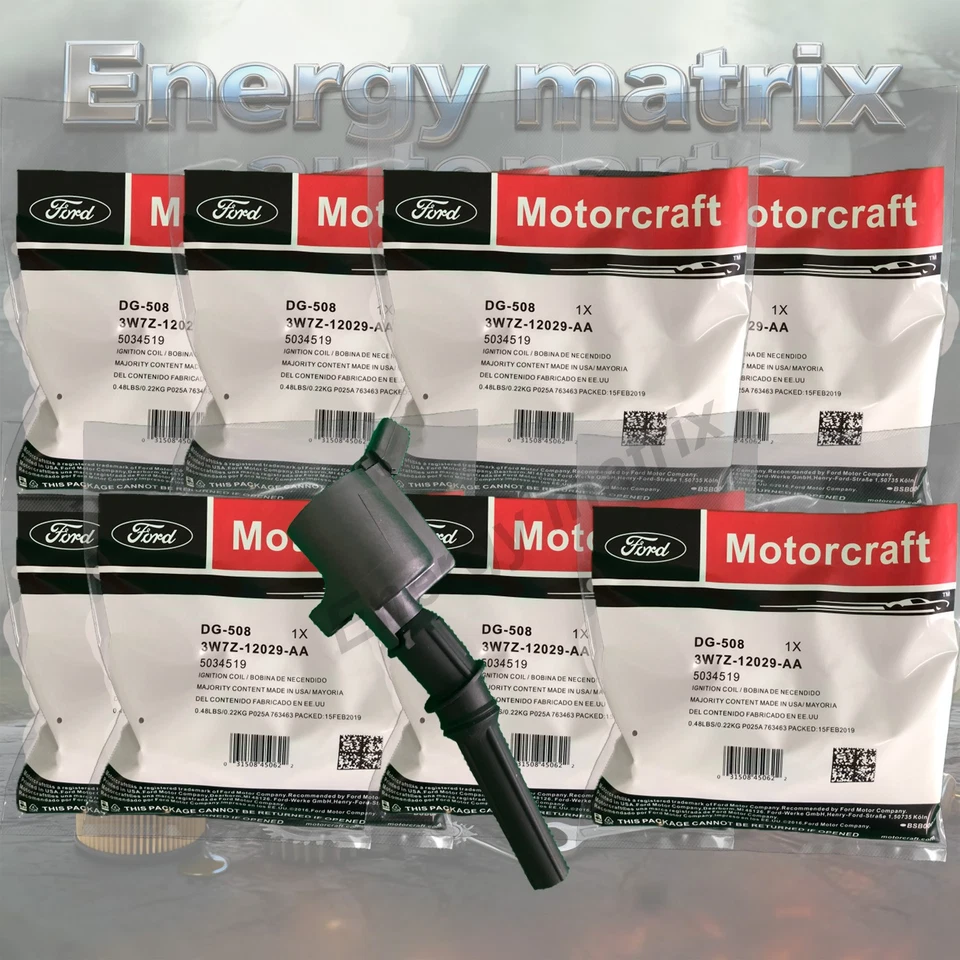 8PCS OEM Ignition Coils Motorcraft DG508 For Ford F150 4.6L 5.4L 6.8L 3W7Z12029A Foto 1 de 4