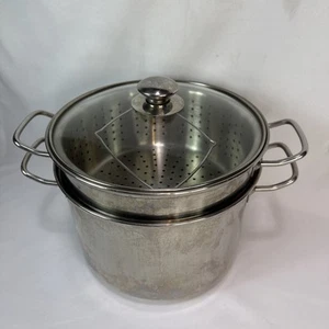WILLIAMS-SONOMA VAPORERA OLLA DOBLE STOCK ACERO INOXIDABLE 18/10 8QT - Imagen 1 de 20