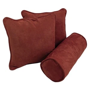 Blazing Needles Double-corded Solid Twill Throw Pillows with Inserts (Set of 3) - Picture 1 of 1