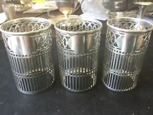 Vintage Hallmarked set of 3 Sterling Silver overlays (no inserts) 3 sizes - Picture 1 of 5