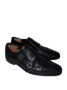 To Boot New York Double Monk Strap Cap Toe Oxford Men's Size 12 Black Leather - Picture 1 of 8