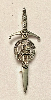 Prendedor escocés de colección con escudo de clan Clan Macfarlane "Esto defenderé" Foto 1 de 4