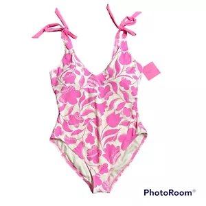 Kate Spade Surf Pink White Tulip Floral One Piece Swimsuit Sz XL NWT - Picture 1 of 10