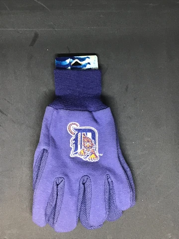Detroit Tigers FOCO Team Utility  Gloves Blue Palm Work Gloves NEW Cover