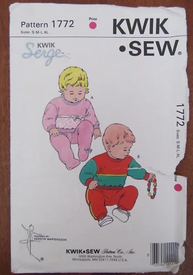 Kwik Sew 1772 Sewing pattern Boy Girls Toddler Baby Jogging Suit Bottoms 0-18mth - Image 1 of 4