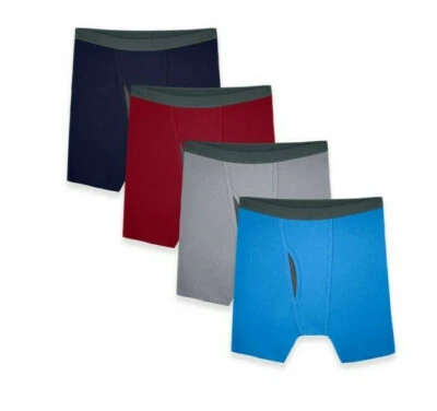Paquete de 4 calzoncillos boxer de malla ventilada Fruit Loom Cool Fly Zone para hombre azul gris Foto 1 de 4