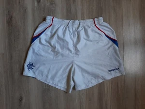 Pantalones Cortos de Fútbol Rangers Diadora Escocia Fútbol 2004/2005 Blanco Talla L De Colección - Imagen 1 de 5