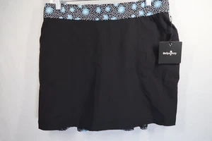NEW Ladies BELYN KEY Ruffle Onyx/Moon Struck Knit GOLF SKORT Medium 32X4 Tennis - Picture 1 of 8