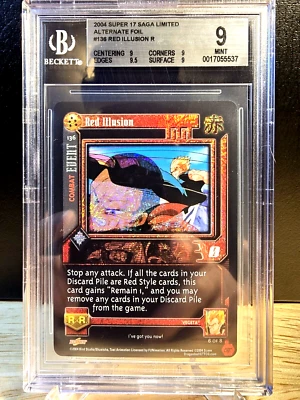 DBZ CCG DRAGON BALL GT RED ILLUSION #136 LIMITED ALT FOIL RARE BGS 9 MINT SCORE - Image 1 of 2