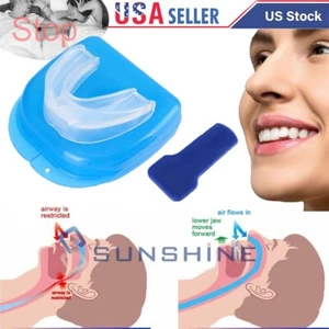 Pure Quiet Sleep Stop Schnarch Mundstück Wiederverwendbar Anti-Schnarchschutz Apnoe - Bild 1 von 13