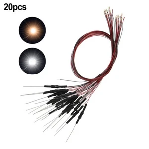 20pz Precablato per SMD LED 0603 Diodo Emissione Luce Bianco Caldo 12V Modello Fai da Te - Foto 1 di 21