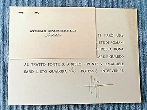 ARCHITETTURA 1959 INVITO A. SPACCARELLI CONFERENZA PROGTO VIABILITA' LUNGOTEVERE - Picture 1 of 2