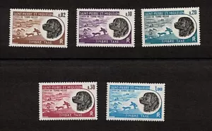 French colonies Saint Pierre Miquelon stamps J78-J82 - Postage Due 1973 MNH BkR - Picture 1 of 1