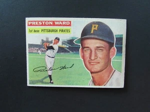 1956 Topps Baseballkarte #328 Preston Ward graue Rückseite - Bild 1 von 4