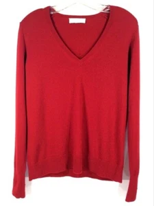 Suéter Suéter EVERLANE Talla M El 100% Cachemira Cuello en V ROJO - Imagen 1 de 7