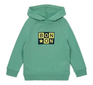 Bonton Green Logo Hoodie Kids Size 6 - Picture 1 of 5