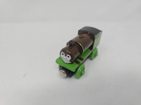 Thomas & Friends Wooden Railway Chocolate Covered Percy Train Tank Engine GUC Cover