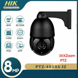 Hikvision Compatible 8MP 4K Ultra HD PTZ IP Camera 30X Optical Zoom 2 Way Audio - Picture 1 of 10