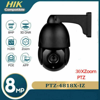 Telecamera IP PTZ Ultra HD 8MP compatibile Hikvision 30X zoom ottico audio a 2 vie - Immagine 1 di 4
