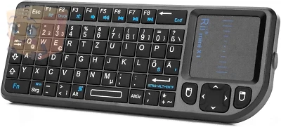 X1 Mini Wireless Tastatur mit Touchpad – DE QWERTZ, 2.4G USB, Smart TV/PC/Xbox - Bild 1 von 4