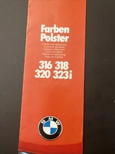 BMW 3 SERIES E30 COLOUR TRIM GUIDE BROCHURE 1983 323 320 318i VGC - Picture 1 of 4