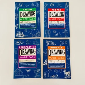 4 X Drawing Made Easy PB Books Felix Lorenzi Nature Perspective Animals People - Bild 1 von 15