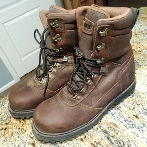 Rocky Brown Leather Ranger Waterproof Outdoor Hiking Boots RKS0437 Men's Sz 10 W - Picture 1 of 12