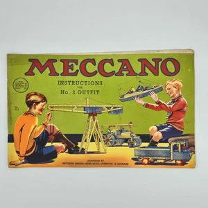 Vintage Meccano Bedienungsanleitung No 2a Accessoire Outfit 50er Jahre Original sehr guter Zustand - Bild 1 von 18