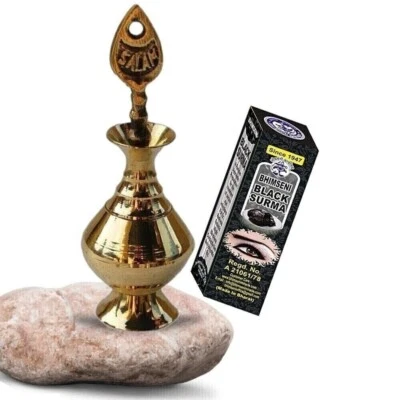 AL ATHMAD Arabian Natural NEGRO Surma Kohl Kajal Delineador de Ojos en Polvo كحل Botella Foto 1 de 4