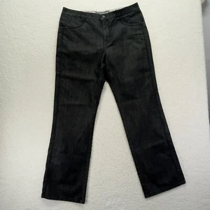Enzo Denim Jeans Mens 36x34 Dark Gray 100% Cotton Straight - Picture 1 of 12